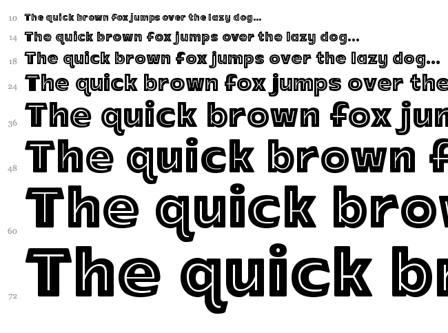 ARB-218 Big&Blunt font waterfall